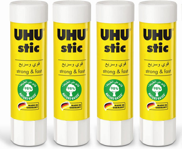 UHU 4 Glue Sticks, In The Bonus 40gram - Pack Of 4 - Al Kabayel Discount CentreUHU 4 Glue Sticks, In The Bonus 40gram - Pack Of 4GlueUHUAl Kabayel Discount Centre