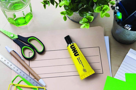 UHU All Purpose Adhesive, the tried and tested universal glue for almost all gluing cases like crafts and repair, Tube - 35ML Transparent - Al Kabayel Discount CentreUHU All Purpose Adhesive, the tried and tested universal glue for almost all gluing cases like crafts and repair, Tube - 35ML TransparentGlueUHUAl Kabayel Discount Centre