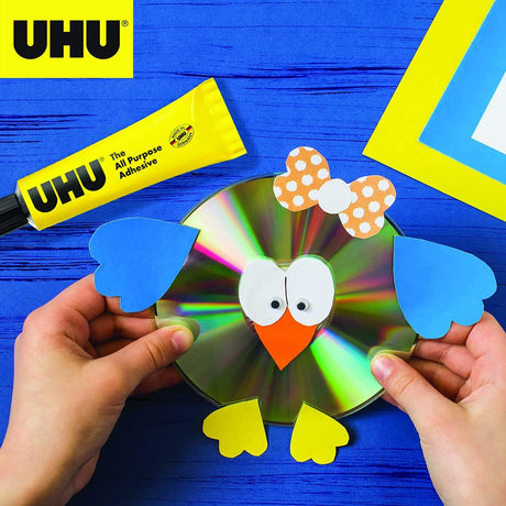 UHU All Purpose Adhesive, the tried and tested universal glue for almost all gluing cases like crafts and repair, Tube - 35ML Transparent - Al Kabayel Discount CentreUHU All Purpose Adhesive, the tried and tested universal glue for almost all gluing cases like crafts and repair, Tube - 35ML TransparentGlueUHUAl Kabayel Discount Centre