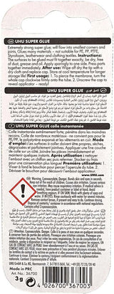 UHU Super Glue Ultra Fast – Set of 4 (3g Each) - Al Kabayel Discount CentreUHU Super Glue Ultra Fast – Set of 4 (3g Each)GlueUHUAl Kabayel Discount Centre