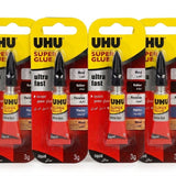 UHU Super Glue Ultra Fast – Set of 4 (3g Each) - Al Kabayel Discount CentreUHU Super Glue Ultra Fast – Set of 4 (3g Each)GlueUHUAl Kabayel Discount Centre