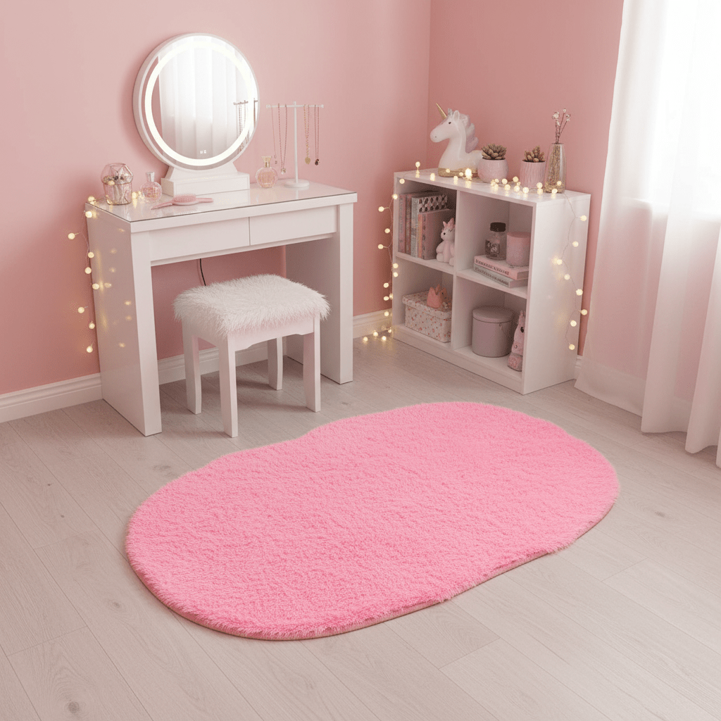 Ultra-Soft Oval Plush Floor Mat | Fluffy Shaggy Rug for Bedroom, Bathroom & Living Room | Non-Slip Faux Fur Carpet | 58×88 cm | - Al Kabayel Discount CentreUltra-Soft Oval Plush Floor Mat | Fluffy Shaggy Rug for Bedroom, Bathroom & Living Room | Non-Slip Faux Fur Carpet | 58×88 cm |DoormatsAKDCAl Kabayel Discount Centre
