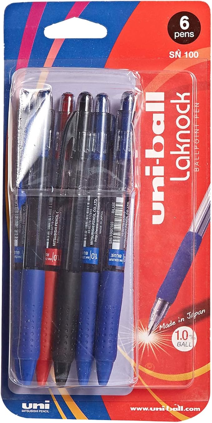 Uni - Ball Ball Pen Laknock Bls=6Pcs Ass - Al Kabayel Discount CentreUni - Ball Ball Pen Laknock Bls=6Pcs AssPens, Pencils & MarkersUNI - BALLAl Kabayel Discount Centre