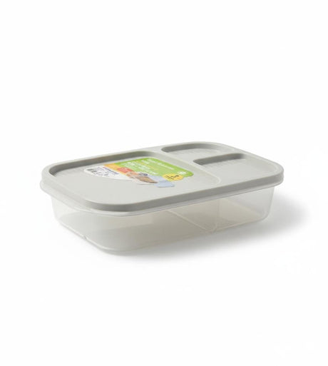 USCAN 3 - Compartment Plastic Lunch Box – Durable Bento Food Storage Box, Gray, 240×155×50 mm - Al Kabayel Discount CentreUSCAN 3 - Compartment Plastic Lunch Box – Durable Bento Food Storage Box, Gray, 240×155×50 mmLunch BoxUSCANAl Kabayel Discount Centre