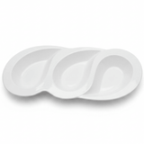 Vague Premium White Elegant 3 - Section Melamine Snack Serving Plate 36×15 cm Party Platter - Al Kabayel Discount CentreVague Premium White Elegant 3 - Section Melamine Snack Serving Plate 36×15 cm Party PlatterServing TraysVAGUEAl Kabayel Discount Centre