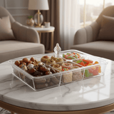 Vague Rectangular Acrylic Candy & Sweets Box with 6 Inner Compartments | 40.6 × 27.5 × 16.5 cm - Al Kabayel Discount CentreVague Rectangular Acrylic Candy & Sweets Box with 6 Inner Compartments | 40.6 × 27.5 × 16.5 cmJars & Food SaversVAGUEAl Kabayel Discount Centre