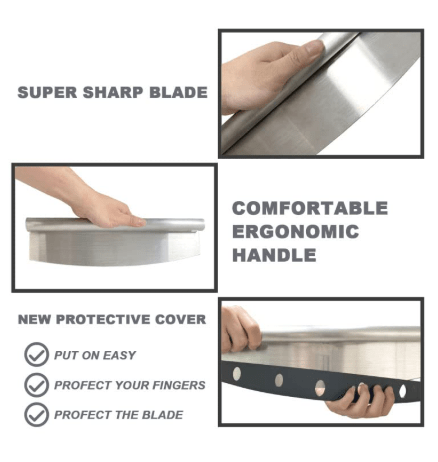 VAGUE Rocking Stainless Steel Pizza Cutter 35cm*9.8cm - Al Kabayel Discount CentreVAGUE Rocking Stainless Steel Pizza Cutter 35cm*9.8cmCookware AccessoriesVAGUEAl Kabayel Discount Centre