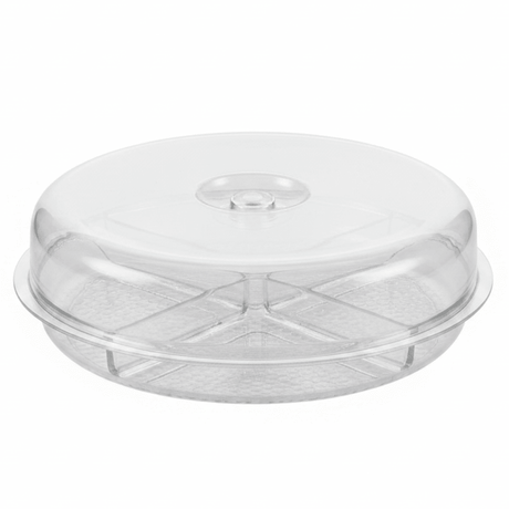 Vague Round Acrylic Candy Box with 4 Inner Bowls | Clear Divided Serving Tray with Dome Lid | 31.5 x 31.5 x 9 cm - Al Kabayel Discount CentreVague Round Acrylic Candy Box with 4 Inner Bowls | Clear Divided Serving Tray with Dome Lid | 31.5 x 31.5 x 9 cmJars & Food SaversVAGUEAl Kabayel Discount Centre