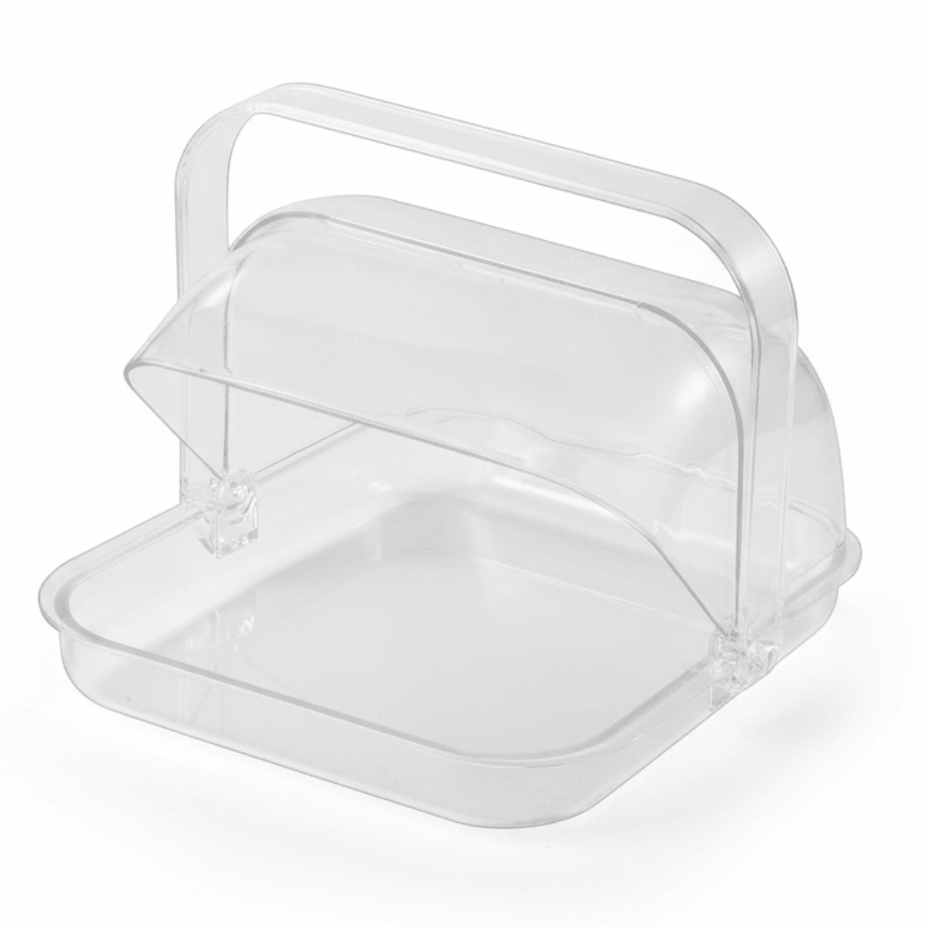 Vague Square Acrylic Candy Box with Handle | Crystal Clear Hinged Lid | 32.5 × 30.6 × 25 cm - Al Kabayel Discount CentreVague Square Acrylic Candy Box with Handle | Crystal Clear Hinged Lid | 32.5 × 30.6 × 25 cmJars & Food SaversVAGUEAl Kabayel Discount Centre