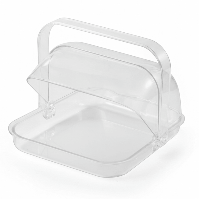 Vague Square Acrylic Candy Box with Handle | Crystal Clear Hinged Lid | 32.5 × 30.6 × 25 cm - Al Kabayel Discount CentreVague Square Acrylic Candy Box with Handle | Crystal Clear Hinged Lid | 32.5 × 30.6 × 25 cmJars & Food SaversVAGUEAl Kabayel Discount Centre