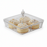Vague Square Acrylic Candy & Sweets Box with 4 Inner Bowls and Lid | 27.5 x 27.5 x 16.5 cm - Al Kabayel Discount CentreVague Square Acrylic Candy & Sweets Box with 4 Inner Bowls and Lid | 27.5 x 27.5 x 16.5 cmJars & Food SaversVAGUEAl Kabayel Discount Centre