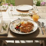 Vague White Melamine Dinner Plate | Navy Blue Ornate Design | 10.5 Inch - Al Kabayel Discount CentreVague White Melamine Dinner Plate | Navy Blue Ornate Design | 10.5 InchPlatesVAGUEAl Kabayel Discount Centre