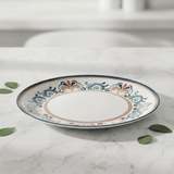 Vague White Melamine Dinner Plate | Navy Blue Ornate Design | 10.5 Inch - Al Kabayel Discount CentreVague White Melamine Dinner Plate | Navy Blue Ornate Design | 10.5 InchPlatesVAGUEAl Kabayel Discount Centre