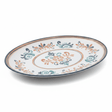 Vague White Oval Melamine Serving Plate with Navy Blue Folk Art Design & Rim — 14 Inch - Al Kabayel Discount CentreVague White Oval Melamine Serving Plate with Navy Blue Folk Art Design & Rim — 14 InchPlatesVAGUEAl Kabayel Discount Centre