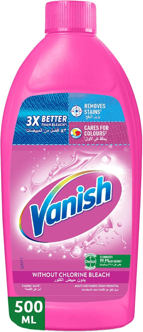 Vanish Liquid Fabric Stain Remover 500ml for Coloured & White clothes - Al Kabayel Discount CentreVanish Liquid Fabric Stain Remover 500ml for Coloured & White clothesLaundry CareVANISHAl Kabayel Discount Centre