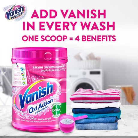 Vanish Oxi Action Fabric Stain Remover Powder 500g - Al Kabayel Discount CentreVanish Oxi Action Fabric Stain Remover Powder 500gLaundry CareVANISHAl Kabayel Discount Centre