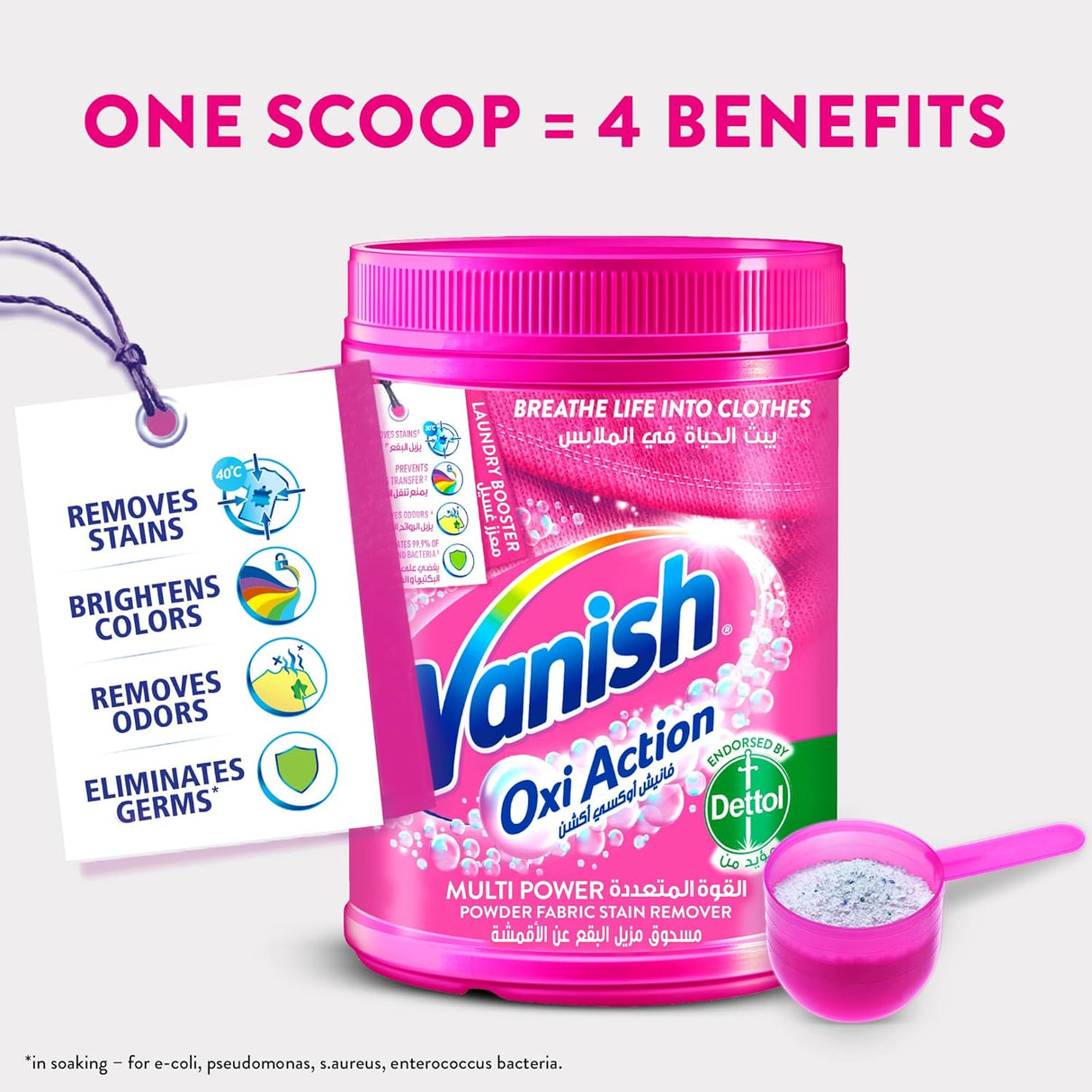 Vanish Oxi Action Fabric Stain Remover Powder 500g - Al Kabayel Discount CentreVanish Oxi Action Fabric Stain Remover Powder 500gLaundry CareVANISHAl Kabayel Discount Centre