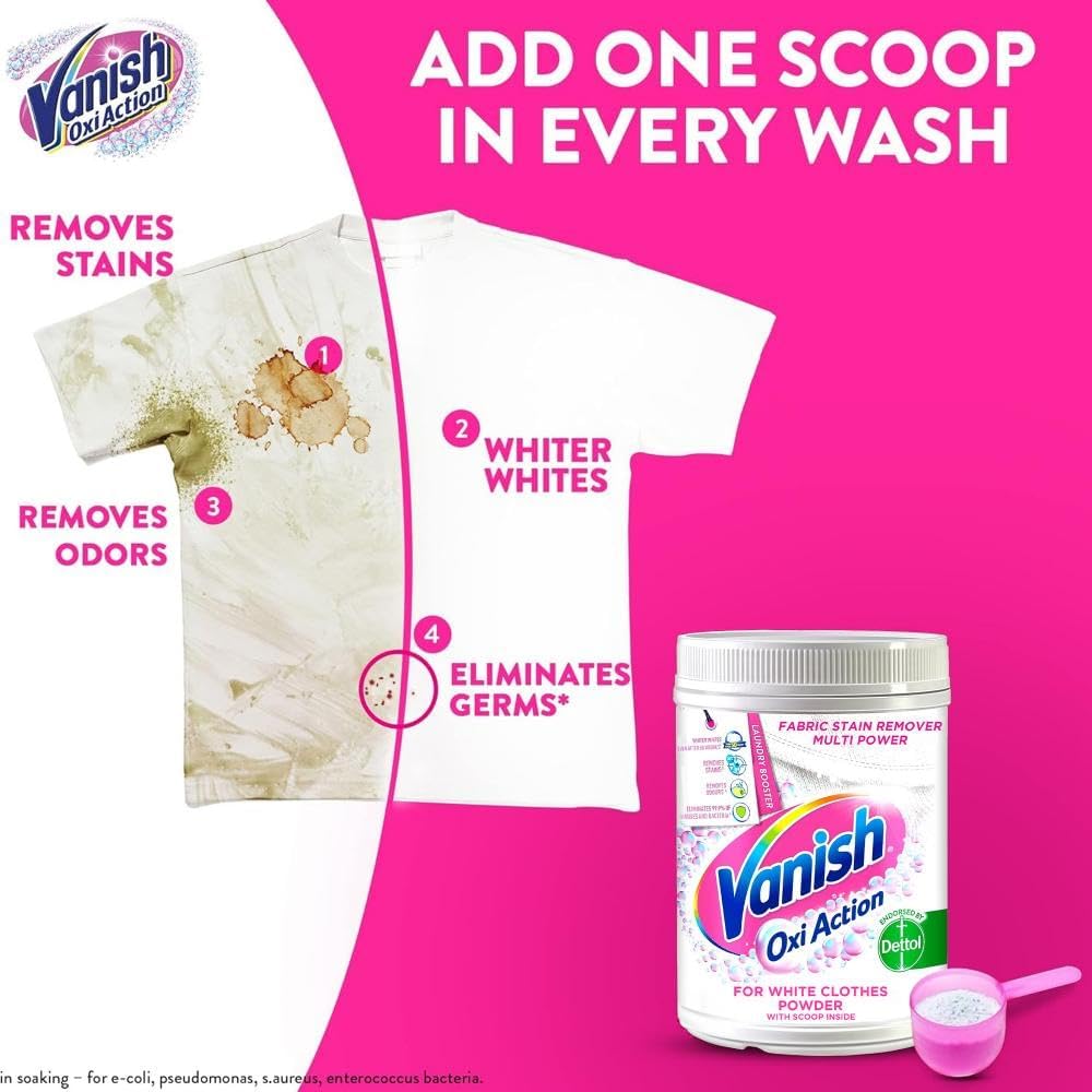 Vanish Oxi Action Stain Removal Powder Crystal White 450 gm - Al Kabayel Discount CentreVanish Oxi Action Stain Removal Powder Crystal White 450 gmLaundry CareVANISHAl Kabayel Discount Centre