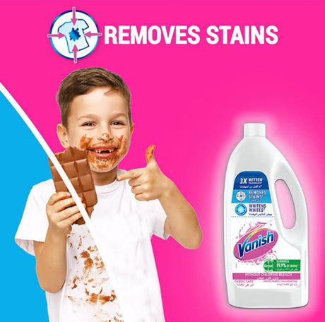 Vanish Stain Remover Liquid for Whites 1L - Al Kabayel Discount CentreVanish Stain Remover Liquid for Whites 1LLaundry CareVANISHAl Kabayel Discount Centre