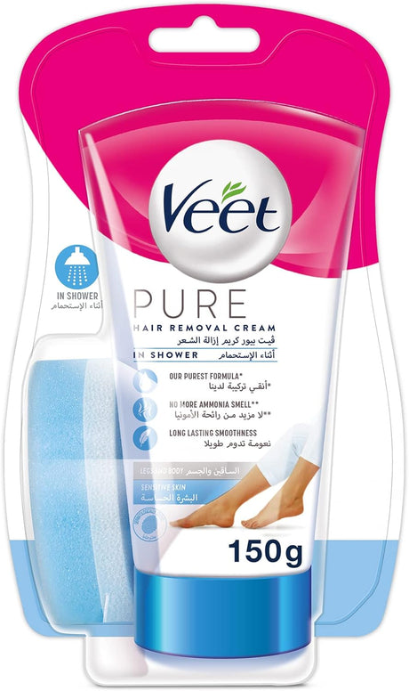 Veet Pure In Shower Hair Removal Cream For Sensitive Skin - 150g - Al Kabayel Discount CentreVeet Pure In Shower Hair Removal Cream For Sensitive Skin - 150gPersonal Care & Styling ToolsVEETAl Kabayel Discount Centre