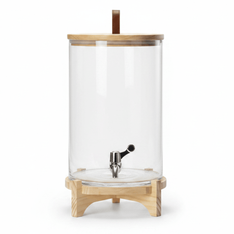 Velvet Glass Beverage Dispenser with Wooden Stand – 9L - Al Kabayel Discount CentreVelvet Glass Beverage Dispenser with Wooden Stand – 9LJugsVELVETAl Kabayel Discount Centre