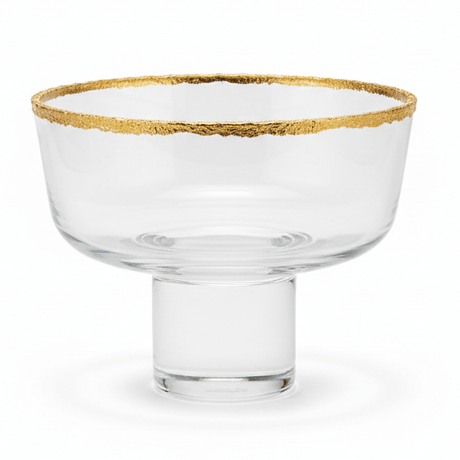 Velvet Gold - Rim Footed Glass Serving Bowl – Elegant Small Bowl for Desserts, Dry Fruits & Table Décor – 15 cm - Al Kabayel Discount CentreVelvet Gold - Rim Footed Glass Serving Bowl – Elegant Small Bowl for Desserts, Dry Fruits & Table Décor – 15 cmBowlsVELVETAl Kabayel Discount Centre