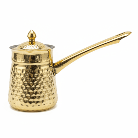 Velvet Golden Hammered Stainless Steel Arabic Coffee Warmer — 350ml - Al Kabayel Discount CentreVelvet Golden Hammered Stainless Steel Arabic Coffee Warmer — 350mlTea/Coffee PotsVELVETAl Kabayel Discount Centre