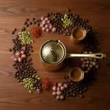 Velvet Golden Hammered Stainless Steel Arabic Coffee Warmer — 600ml - Al Kabayel Discount CentreVelvet Golden Hammered Stainless Steel Arabic Coffee Warmer — 600mlTea/Coffee PotsVELVETAl Kabayel Discount Centre