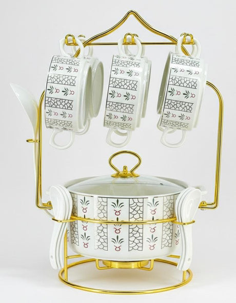 Velvet Premium 16 - Piece Ceramic Soup Set – White Finish with Elegant Unique Artistic Design - Al Kabayel Discount CentreVelvet Premium 16 - Piece Ceramic Soup Set – White Finish with Elegant Unique Artistic DesignBowlsVELVETAl Kabayel Discount Centre