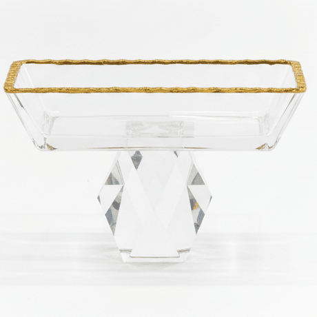 Velvet Rectangular Gold - Rim Glass Serving Bowl – Stylish Serving Dish for Snacks & Appetizers – 13.5×9 cm - Al Kabayel Discount CentreVelvet Rectangular Gold - Rim Glass Serving Bowl – Stylish Serving Dish for Snacks & Appetizers – 13.5×9 cmBowlsVELVETAl Kabayel Discount Centre