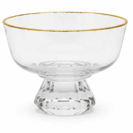 Velvet Round Gold - Rim Dessert Glass Bowl – Elegant Serving Bowl for Desserts & Fruits – 12 cm - Al Kabayel Discount CentreVelvet Round Gold - Rim Dessert Glass Bowl – Elegant Serving Bowl for Desserts & Fruits – 12 cmBowlsVELVETAl Kabayel Discount Centre
