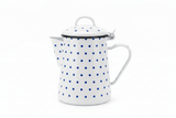 Velvet White Enamel Kettle with Blue Polka Dot Print — 1.8 Ltr - Al Kabayel Discount CentreVelvet White Enamel Kettle with Blue Polka Dot Print — 1.8 LtrTea/Coffee PotsVELVETAl Kabayel Discount Centre