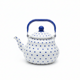 Velvet White Enamel Kettle with Blue Polka Print — 2 Litre - Al Kabayel Discount CentreVelvet White Enamel Kettle with Blue Polka Print — 2 LitreTea/Coffee PotsVELVETAl Kabayel Discount Centre