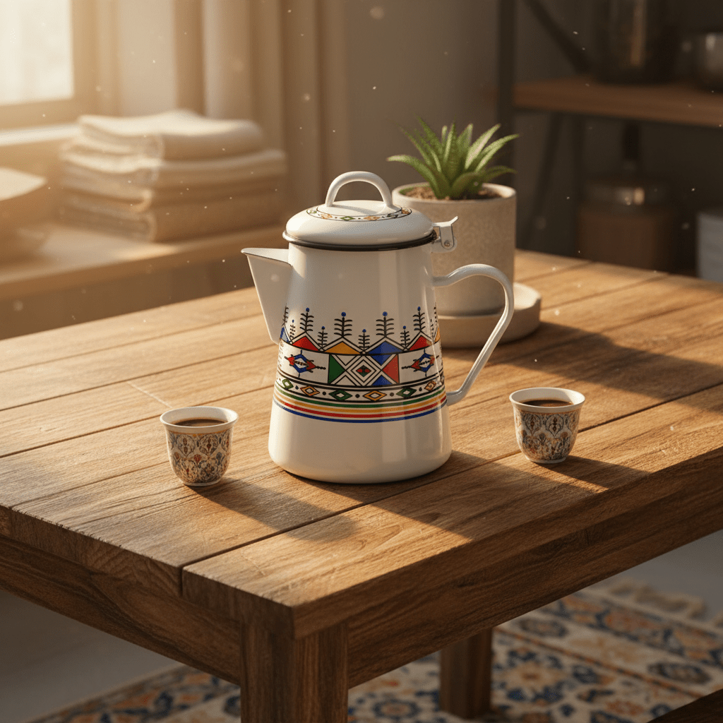 Velvet White Enamel Kettle with Traditional Print – 1.8 Ltr - Al Kabayel Discount CentreVelvet White Enamel Kettle with Traditional Print – 1.8 LtrTea/Coffee PotsVELVETAl Kabayel Discount Centre