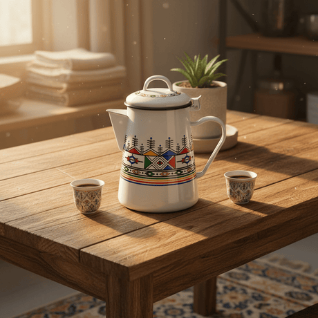 Velvet White Enamel Kettle with Traditional Print – 1.8 Ltr - Al Kabayel Discount CentreVelvet White Enamel Kettle with Traditional Print – 1.8 LtrTea/Coffee PotsVELVETAl Kabayel Discount Centre