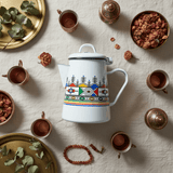 Velvet White Enamel Kettle with Traditional Print – 1.8 Ltr - Al Kabayel Discount CentreVelvet White Enamel Kettle with Traditional Print – 1.8 LtrTea/Coffee PotsVELVETAl Kabayel Discount Centre