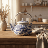 Venice Blue Enamel Kettle With Floral Arabesque Design - 2.5 Litre - Al Kabayel Discount CentreVenice Blue Enamel Kettle With Floral Arabesque Design - 2.5 LitreTea/Coffee PotsVENICEAl Kabayel Discount Centre