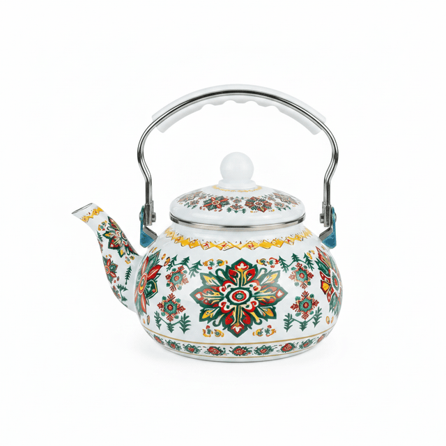 Venice Enamel Kettle With Floral Mandala Design - 2.5 Litre - Al Kabayel Discount CentreVenice Enamel Kettle With Floral Mandala Design - 2.5 LitreTea/Coffee PotsVENICEAl Kabayel Discount Centre