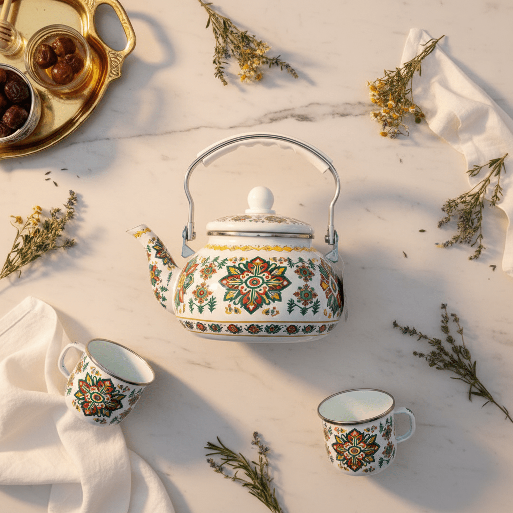 Venice Enamel Kettle With Floral Mandala Design - 2.5 Litre - Al Kabayel Discount CentreVenice Enamel Kettle With Floral Mandala Design - 2.5 LitreTea/Coffee PotsVENICEAl Kabayel Discount Centre