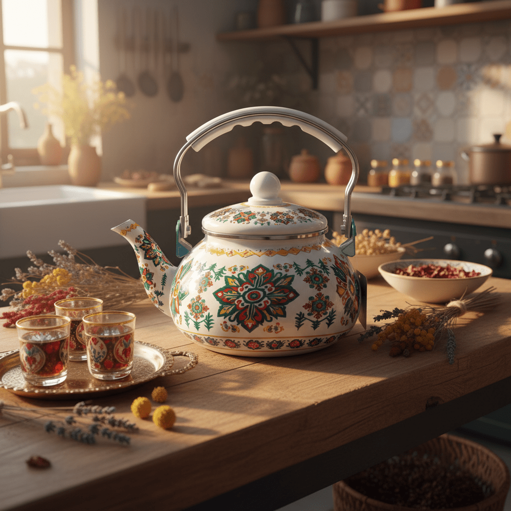 Venice Enamel Kettle With Floral Mandala Design - 2.5 Litre - Al Kabayel Discount CentreVenice Enamel Kettle With Floral Mandala Design - 2.5 LitreTea/Coffee PotsVENICEAl Kabayel Discount Centre
