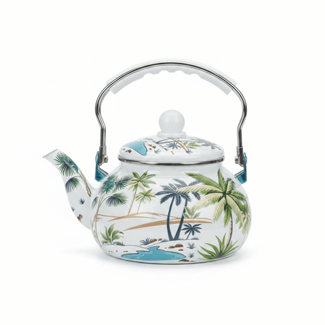 Venice Enamel Kettle With Tropical Palm Print - 2.5 Litre - Al Kabayel Discount CentreVenice Enamel Kettle With Tropical Palm Print - 2.5 LitreTea/Coffee PotsVENICEAl Kabayel Discount Centre