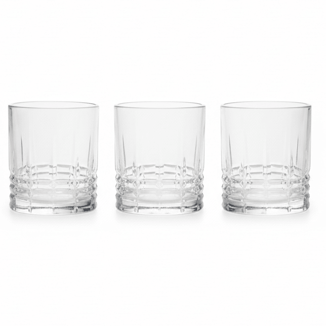 Venice Stylish Clear Glass Tumbler Set – Elegant Design Drinking Glasses, 3 Pieces, 150 ml - Al Kabayel Discount CentreVenice Stylish Clear Glass Tumbler Set – Elegant Design Drinking Glasses, 3 Pieces, 150 mlTumblersVENICEAl Kabayel Discount Centre