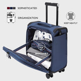 Verage Toledo 15 - Inch Underseat Softside Carry - On with Spinner Wheels & USB Charging Port – Navy - Al Kabayel Discount CentreVerage Toledo 15 - Inch Underseat Softside Carry - On with Spinner Wheels & USB Charging Port – NavyCabin LuggageVERAGEAl Kabayel Discount Centre