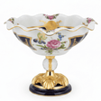 Veranese Premium Footed Ceramic and Metal Fruit Serving Bowl White and Navy Blue with Gold Floral Design 29×24 cm Elegant Centerpiece - Al Kabayel Discount CentreVeranese Premium Footed Ceramic and Metal Fruit Serving Bowl White and Navy Blue with Gold Floral Design 29×24 cm Elegant CenterpieceBowlsVERANESEAl Kabayel Discount Centre