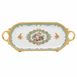 Veranese White Floral Large Oval Golden Metal Footed Ceramic Fruit Tray Flower Design 40×22cm - Al Kabayel Discount CentreVeranese White Floral Large Oval Golden Metal Footed Ceramic Fruit Tray Flower Design 40×22cmServing TraysVERANESEAl Kabayel Discount Centre
