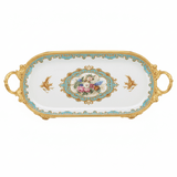 Veranese White Floral Large Oval Golden Metal Footed Ceramic Fruit Tray Flower Design 40×22cm - Al Kabayel Discount CentreVeranese White Floral Large Oval Golden Metal Footed Ceramic Fruit Tray Flower Design 40×22cmServing TraysVERANESEAl Kabayel Discount Centre