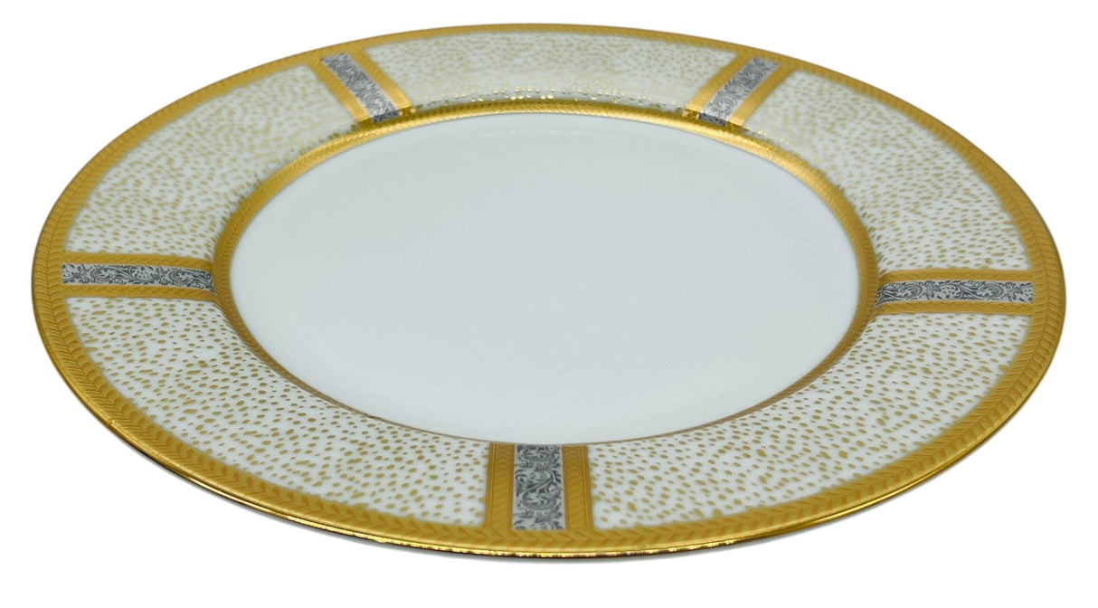 Veronese Ceramic Serving Plate 10.75", Italian Design, White - Gold and Silver Designs - Al Kabayel Discount CentreVeronese Ceramic Serving Plate 10.75", Italian Design, White - Gold and Silver DesignsPlatesVERONESEAl Kabayel Discount Centre