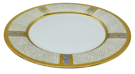 Veronese Ceramic Serving Plate 10.75", Italian Design, White - Gold and Silver Designs - Al Kabayel Discount CentreVeronese Ceramic Serving Plate 10.75", Italian Design, White - Gold and Silver DesignsPlatesVERONESEAl Kabayel Discount Centre