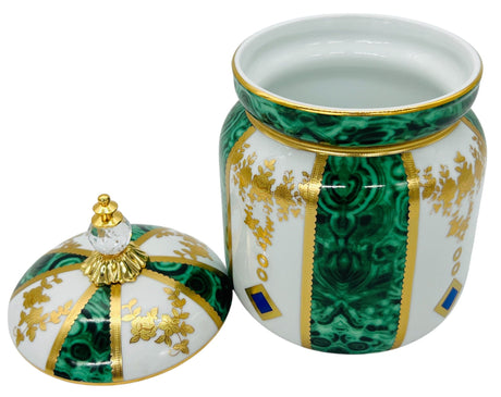 Veronese Ceramic Sugar Pot 12cm*12cm*20cm, Italian Design, Royal Green and Gold, PE19039 - Al Kabayel Discount CentreVeronese Ceramic Sugar Pot 12cm*12cm*20cm, Italian Design, Royal Green and Gold, PE19039Jars & Food SaversVERONESEAl Kabayel Discount Centre