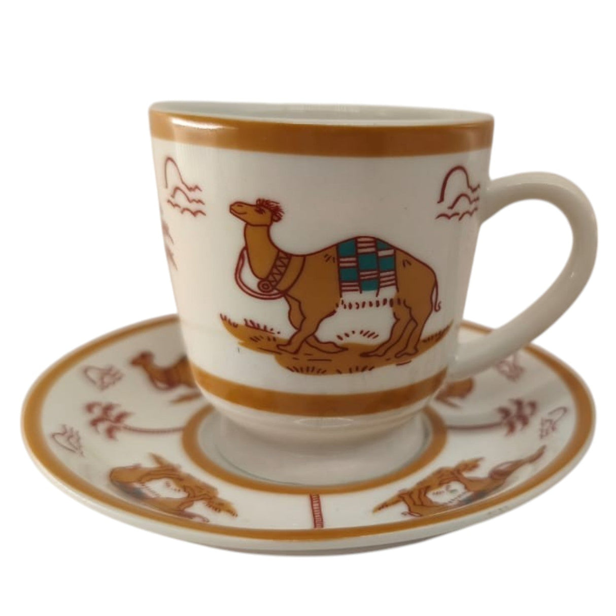 Verucci Ceramic Cup and Saucer 12Pcs Set With Camel Photo 6 Cups With 6 Saucers - 150ML - Al Kabayel Discount CentreVerucci Ceramic Cup and Saucer 12Pcs Set With Camel Photo 6 Cups With 6 Saucers - 150MLTea CupsVERUCCIAl Kabayel Discount Centre